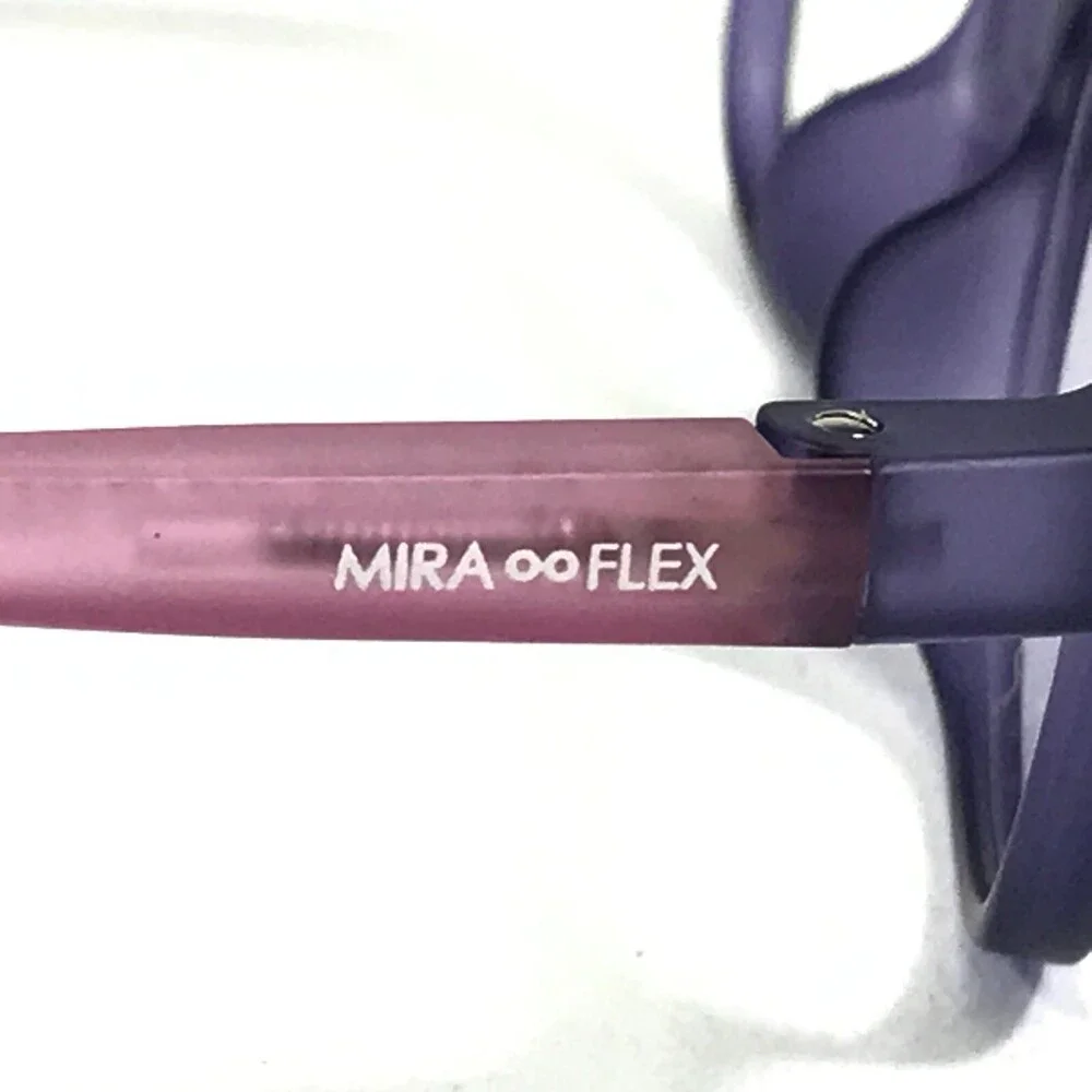 Miraflex Kids Goggles Eyeglasses Frames ELKI Purple Square Full Rim 41-16-113